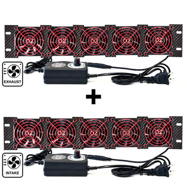 OZ-USA® Rack mount server fan 2u 5 fan Intake