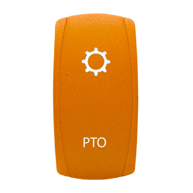 PTO On/Off Yellow Rocker Switch – 4-Pin Laser-Etched White LED Backlit ...