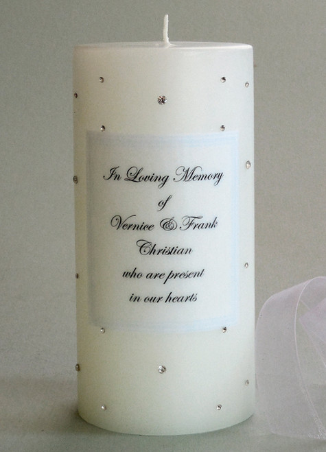 Clear Swarovski Crystal Memorial Candles