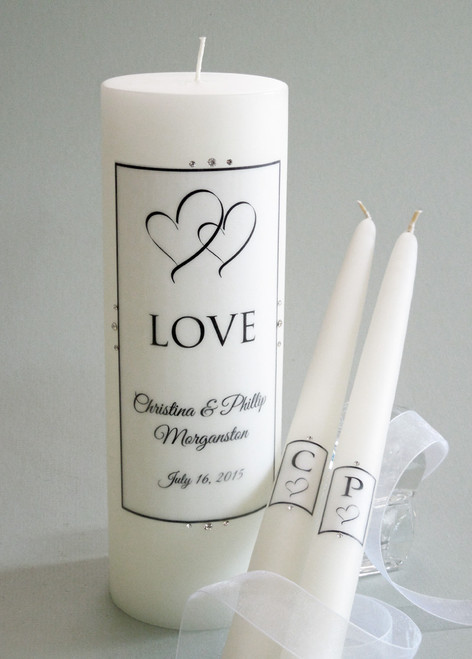 Duet Heart Wedding Unity Candles 