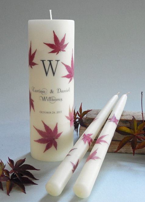 Japanese Maple Wedding Unity Candles