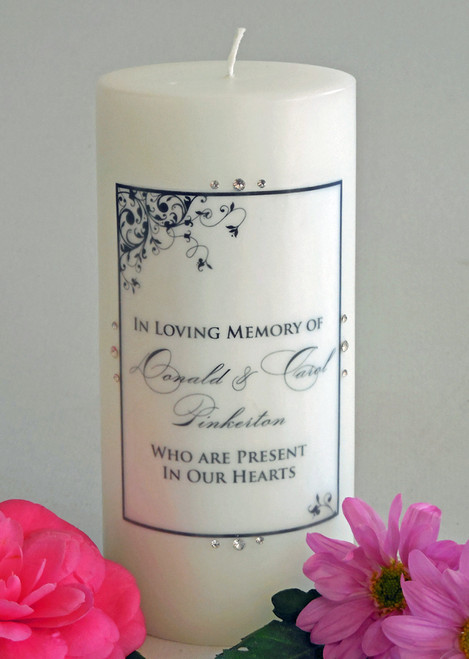 Corner Leaf Memorial Candle