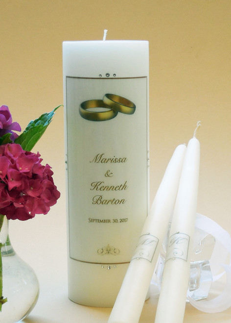 Gold Wedding Rings Unity Candles