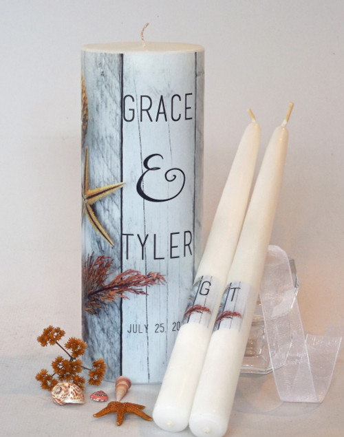 Sea Shore Wedding Unity Candle Set