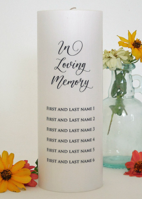 In Loving Memory 3x8 Memorial Candle - Black