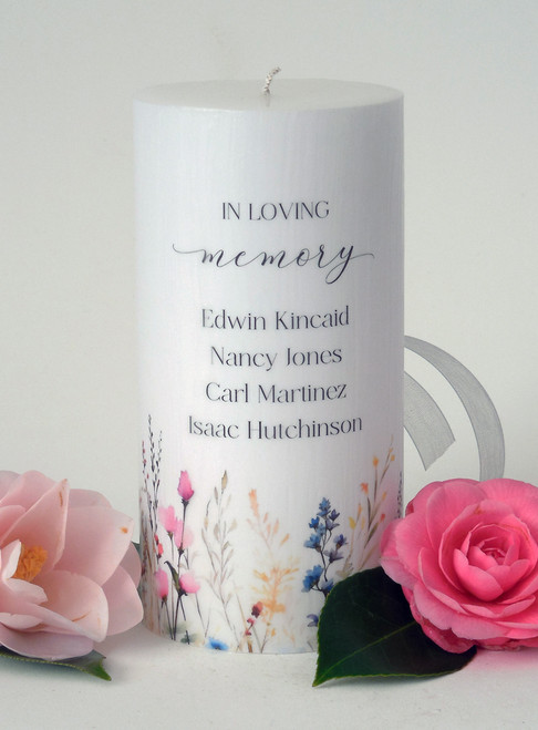Wildflower Memorial Candle
