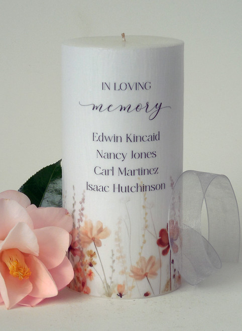 Autumn Wildflower Memorial Candle