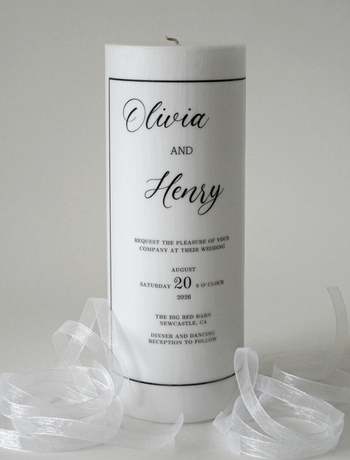 Wedding Invitation Candle