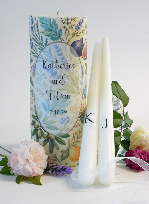 Sicilian Fruit Wedding Unity Candles