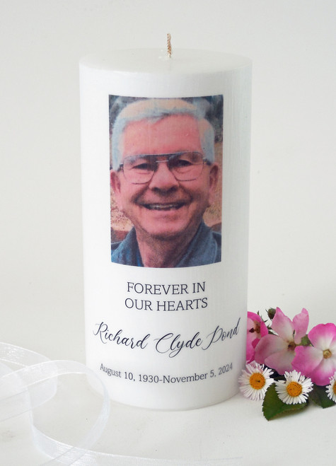 Personalized Photo Memorial Candle - Customized Photo Memorial Candles - 3x6