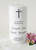 Personalized Black Modern Cross Memorial Candle - Customized Christian Memorial Candles - 3x6