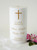 Personalized Gold Traditional Cross Memorial Candle - Customized Christian memorial candles -  3x6