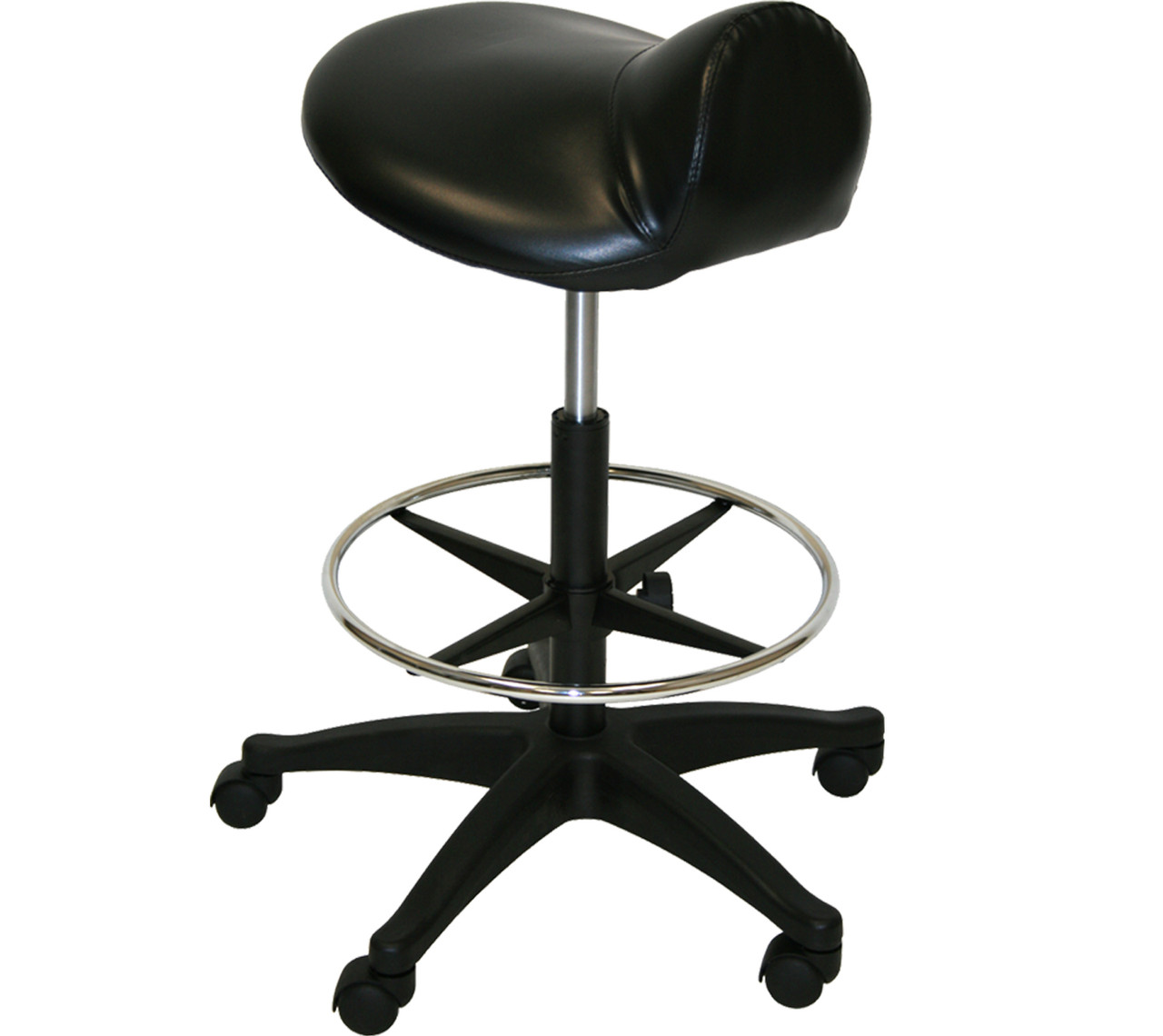 Amazon.com: OmySalon Saddle Stool Rolling Chair, Ergonomic Saddle Chair  with Swivel Wheels, Adjustable Hydraulic Stylist Cutting Stool for Tattoo  Facial Massage Salon Medical Spa, Black : Beauty & Personal Care