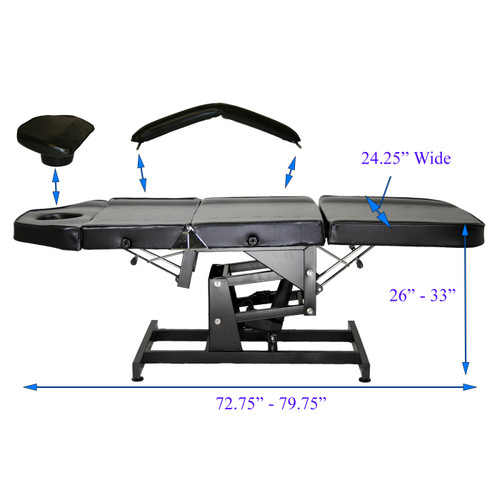 Hochey Electric Tattoo Chair Medical SPA Bed Treatment Table Facial Chair/ Bed with 3 Motors - China Multifunctional Beauty Bed, Massage SPA Beauty Bed  | Made-in-China.com