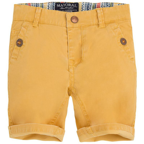 Yellow Cuffed Shorts