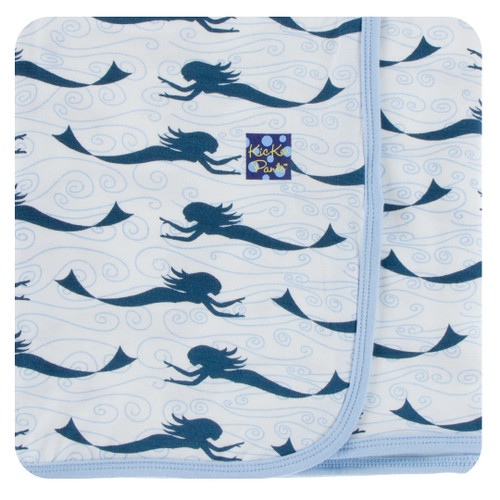 Swaddling Blanket in Natural Mermaid