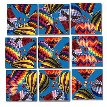 Hot Air Balloons Scramble Squares