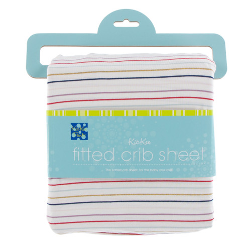 Print Fitted Crib Sheet in Everyday Heroes Multi Stripe