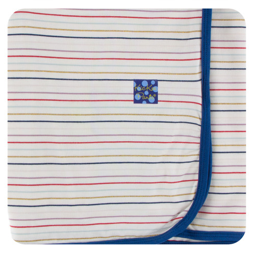 Print Swaddling Blanket in Everyday Heroes Multi Stripe