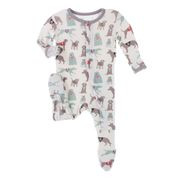 Print Footie with Snaps in Natural Canine First Responders