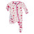 Print Zippered Footie in Flamingo Star