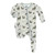 Print Footie with Zipper in Natural Forest Animals