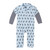 Print Long Sleeve Polo Romper in Pond Puffin
