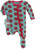 Print Ruffle Footie with Zipper in Neptune Watermelon
