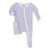 Print Ruffle Footie with Zipper in Lilac Double Helix