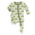 Print Footie with Zipper in Natural Caterpillar