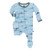 Print Footie with Snaps in Pond Airplanes (Grey Collar)