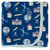 Print Swaddling Blanket in Navy Education