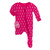 Muffin Ruffle Footie with Zipper in Prickly Pear Mini Seahorses