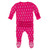 Muffin Ruffle Footie with Zipper in Prickly Pear Mini Seahorses