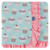 Print Ruffle Stroller Blanket in Summer Sky Cupcakes