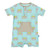 Short Sleeve Kangaroo Romper in Summer Sky Pancakes