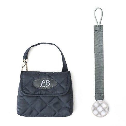 Quilted Paci Pouch and Strap Set