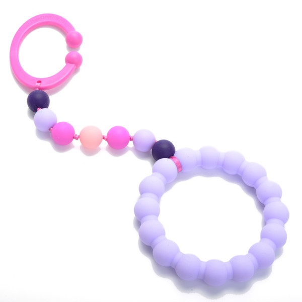 Violet Baby Chewbeads Gramercy Stroller Toy/Car Seat Attachment 