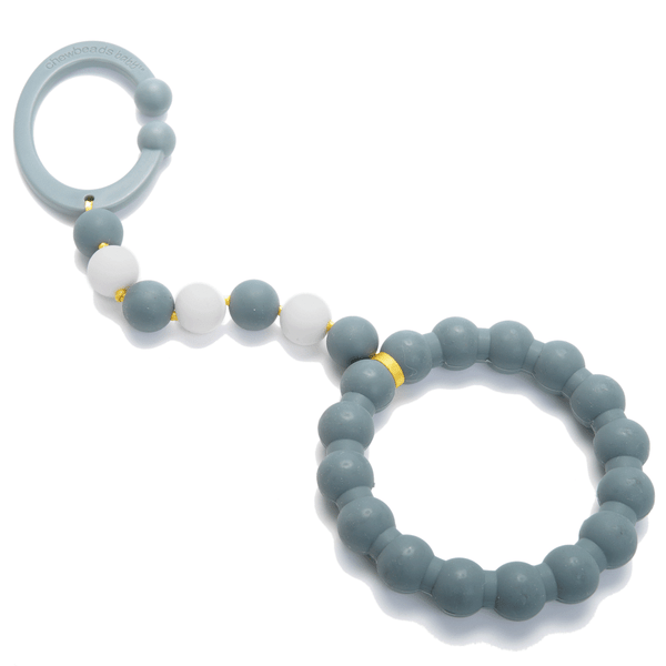 Grey Baby Chewbeads Gramercy Stroller Toy/Car Seat Attachment