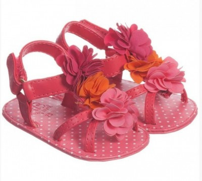 Pink and Orange Flower Sandals
