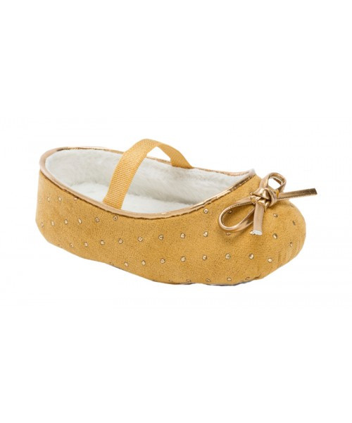 Polka Dot Mustard Flats 