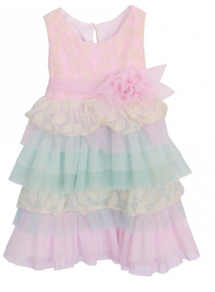 Baby Girls Pink Perfectly Post Empire Waist Dress