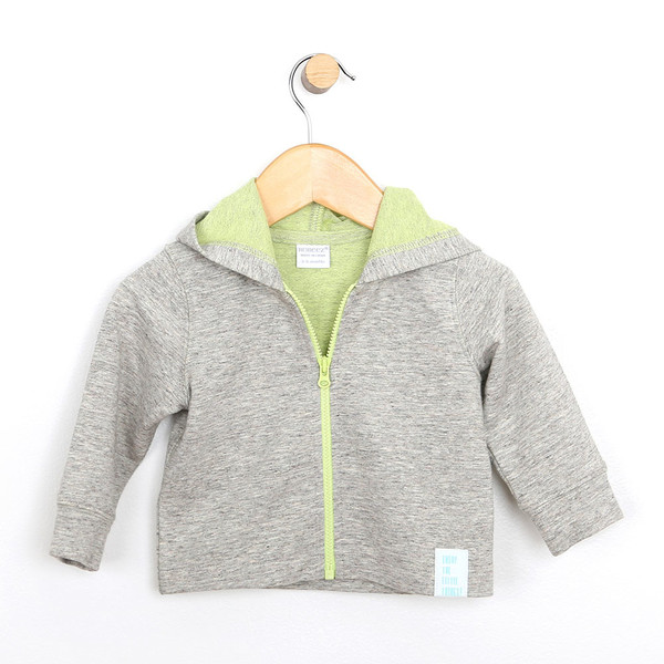 Grey French Terry Knit Jacket 