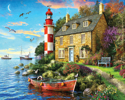 The Cottage Lighthouse Jigsaw Puzzle - 1000 piece