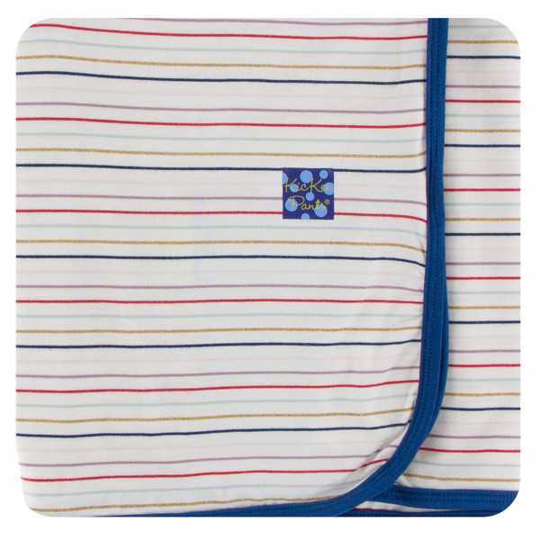 Print Swaddling Blanket in Everyday Heroes Multi Stripe