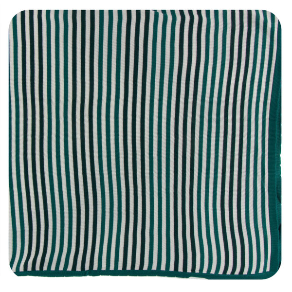 Print Knitted Toddler Blanket in Wildlife Stripe