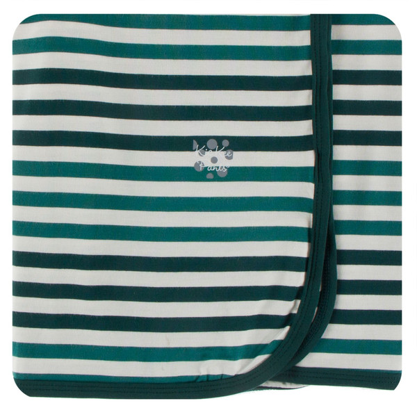 Print Swaddle Blanket in Wildlife Stripe