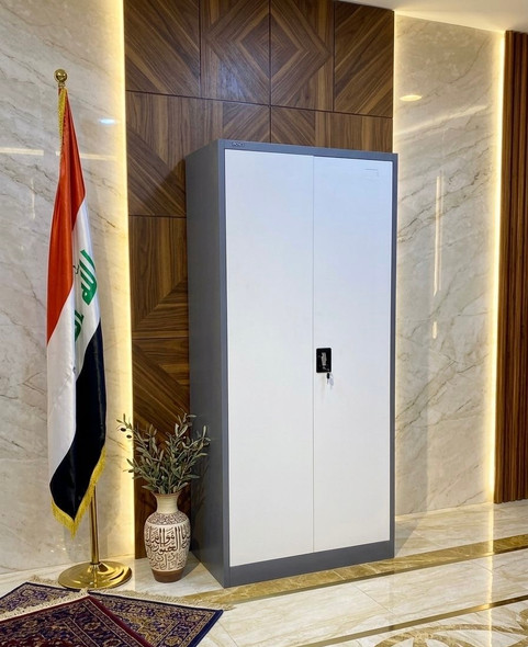 KF02 دولاب حديد 2 باب موديل