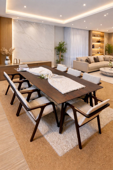 ميز طعم 8 كراسي بيجي TB 8034-DC1015