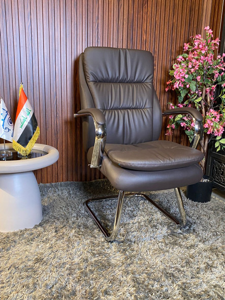 كرسي ثابت جلد  الموديل LA-1003V